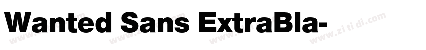 Wanted Sans ExtraBla字体转换